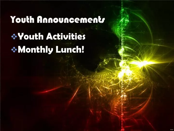 youth announcements