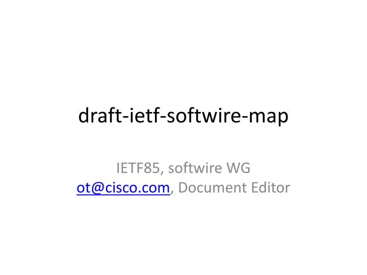 draft ietf softwire map