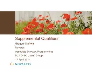 Supplemental Qualifiers