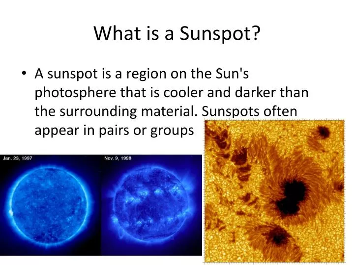 what is a sunspot