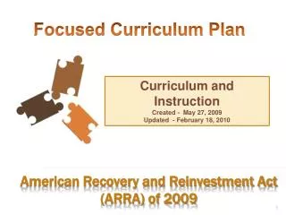 American Recovery and Reinvestment Act (ARRA) of 2009