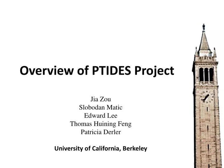 overview of ptides project