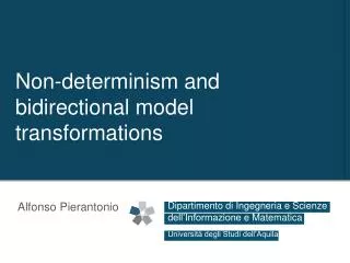 Non-determinism and bidirectional model transformations