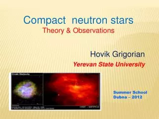 Compact  neutron stars Theory &amp; Observations