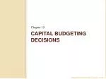 Capital Budgeting Decisions - slide 1