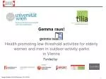 Promoting Health in Vienna: Outdoor Activities for Elderly Residents - slide 1