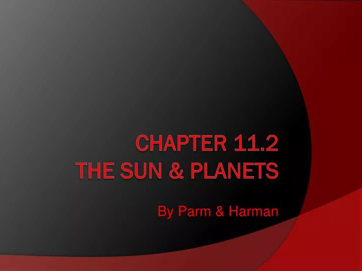 chapter 11 2 the sun planets