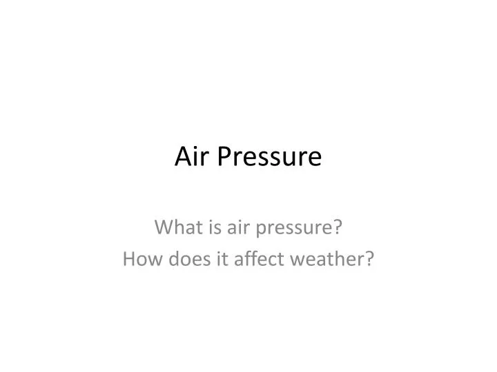 air pressure