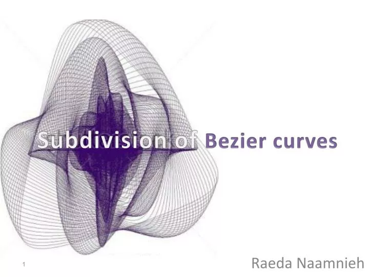 subdivision of bezier curves