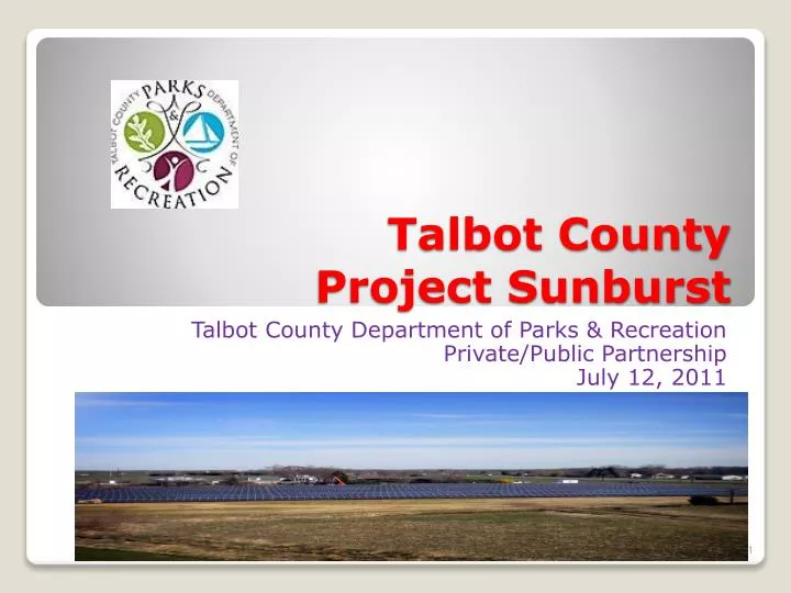 talbot county project sunburst