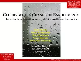 Cloudy with a Chance of Enrollment: The effects of weather on student enrollment behavior