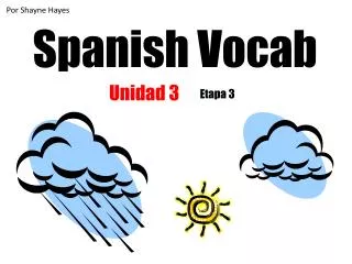 Spanish Vocab