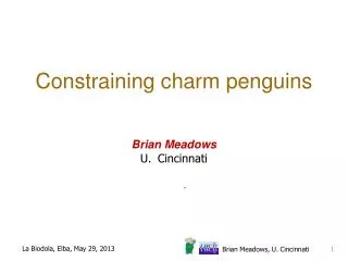 Constraining c harm penguins