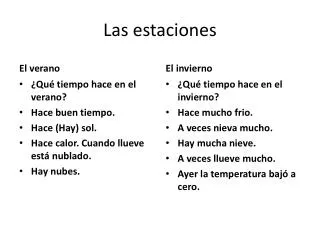 las estaciones