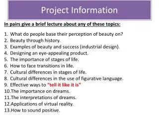 Project Information