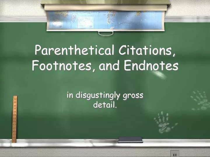 parenthetical citations footnotes and endnotes