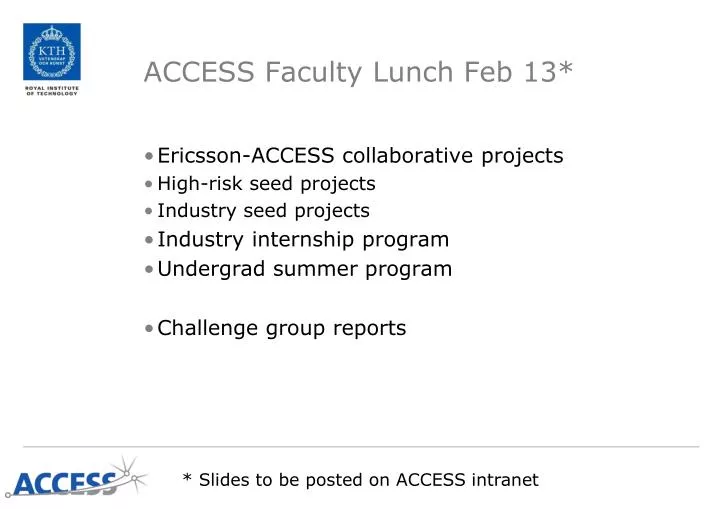 access faculty lunch feb 13