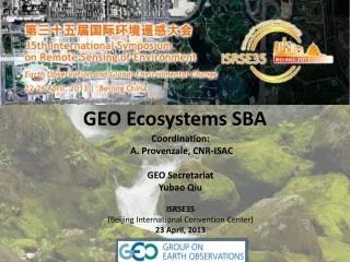 GEO Ecosystems SBA