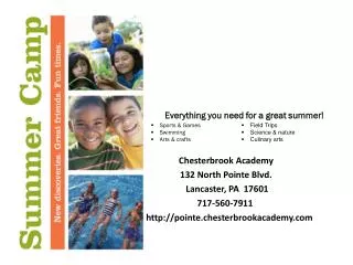 Chesterbrook Academy 132 North Pointe Blvd. Lancaster, PA 17601