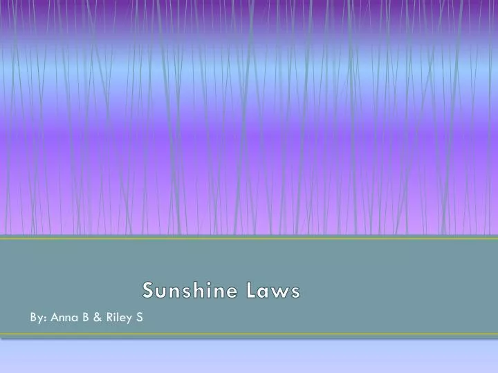 sunshine laws
