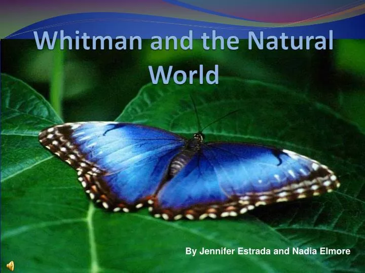 whitman and the natural world