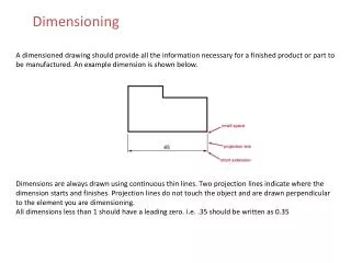 Dimensioning