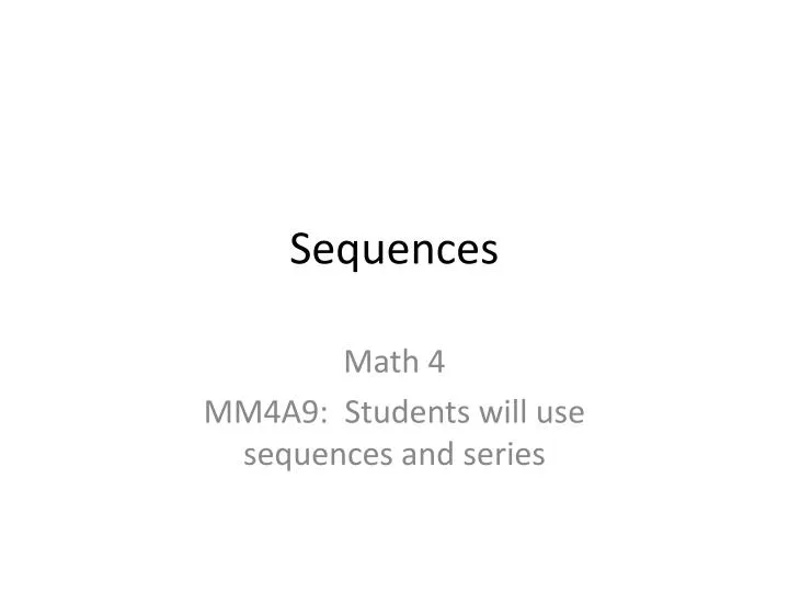 sequences