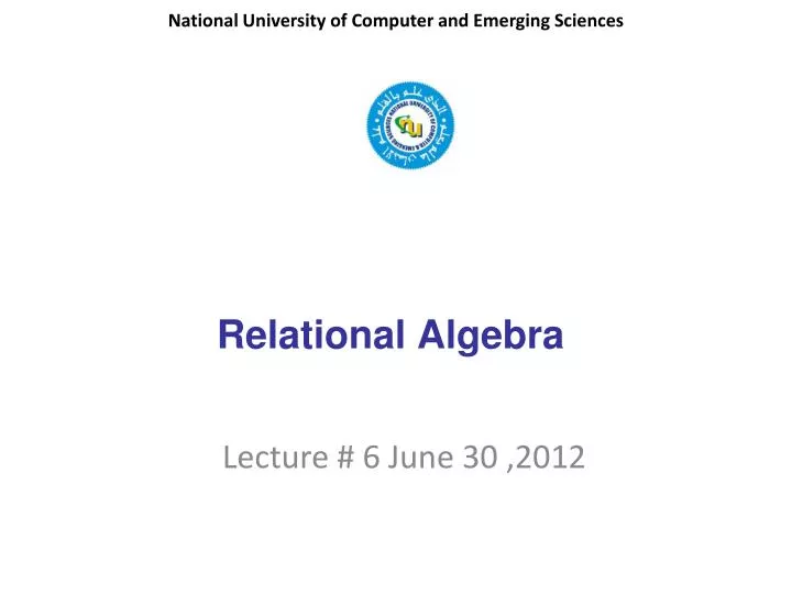 relational algebra
