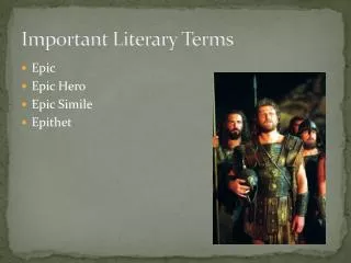 Important Literary Terms