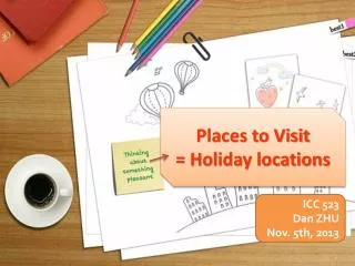 Places to Visit = Holiday locations