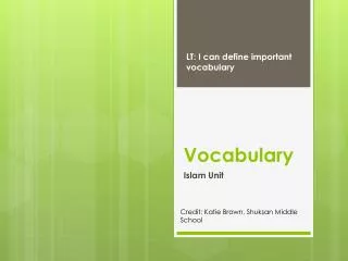 Vocabulary