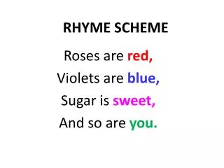 rhyme scheme