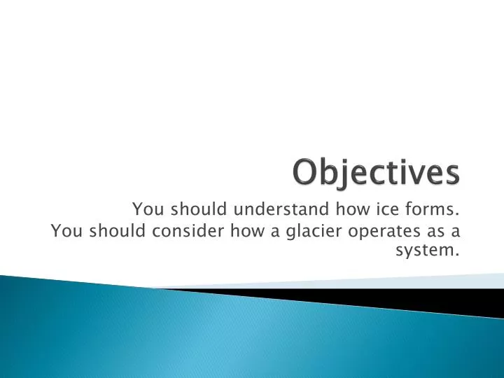 objectives