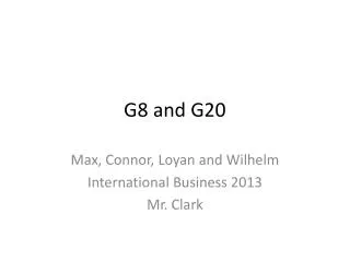 G8 and G20