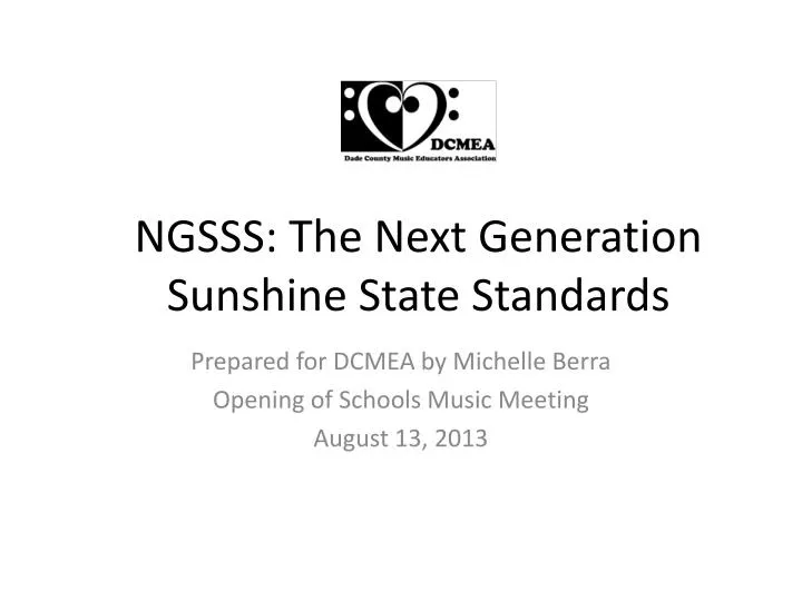 ngsss the next generation sunshine state standards