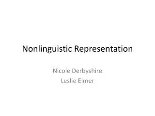 nonlinguistic representation