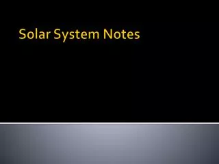 Solar System Notes
