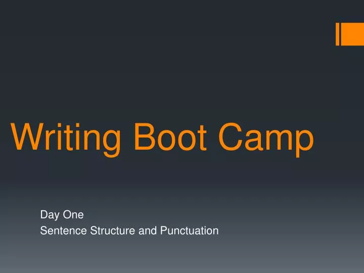 writing boot camp