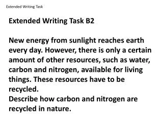 Extended Writing Task B2