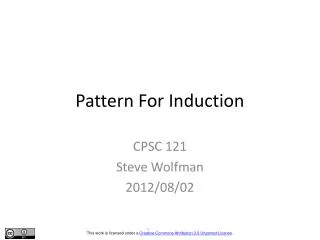 Pattern For Induction