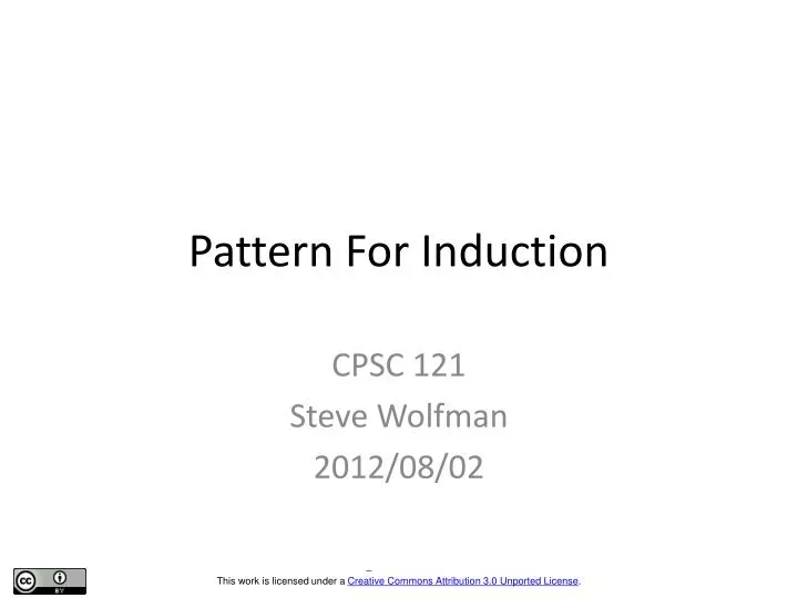 pattern for induction