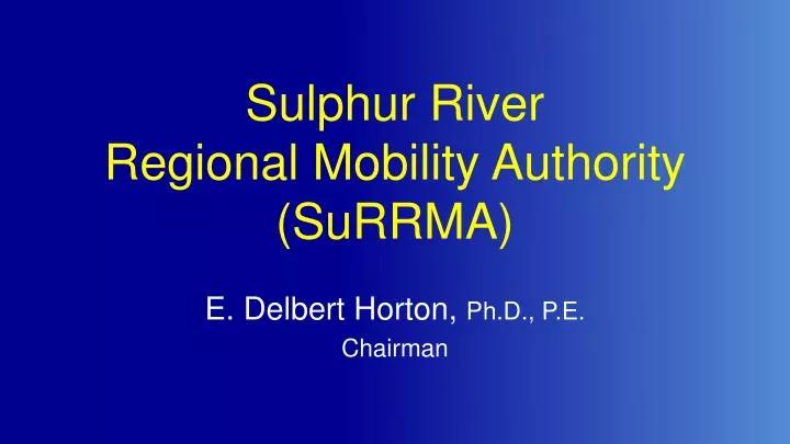 sulphur river regional mobility authority surrma