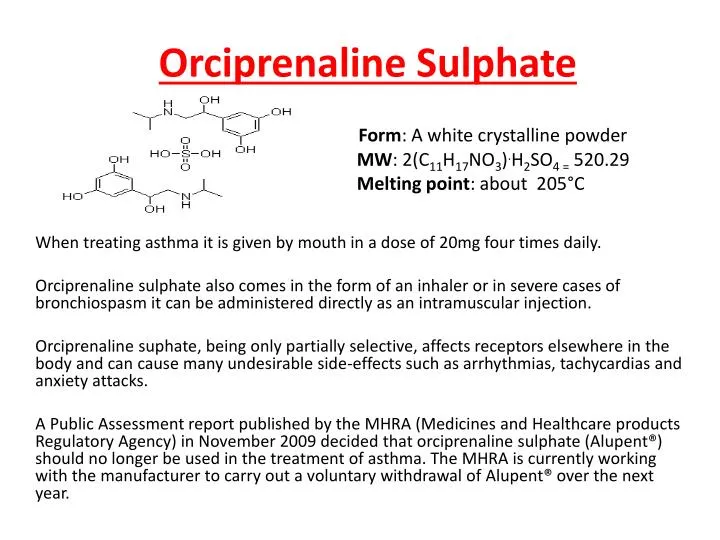 orciprenaline sulphate