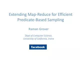 Extending Map-Reduce for Efficient Predicate-Based Sampling