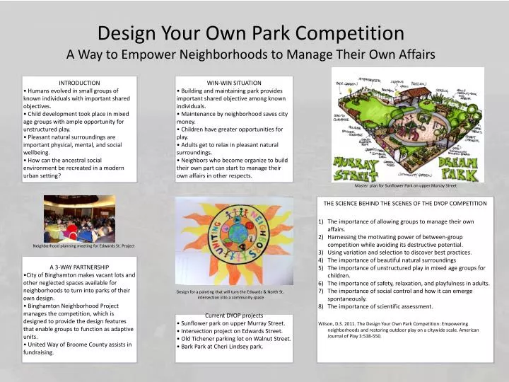 design your own park competition a way to empower neighborhoods to manage their own affairs