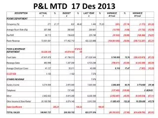 P&amp;L MTD 17 Des 2013