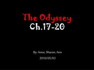 The Odyssey Ch.17-20