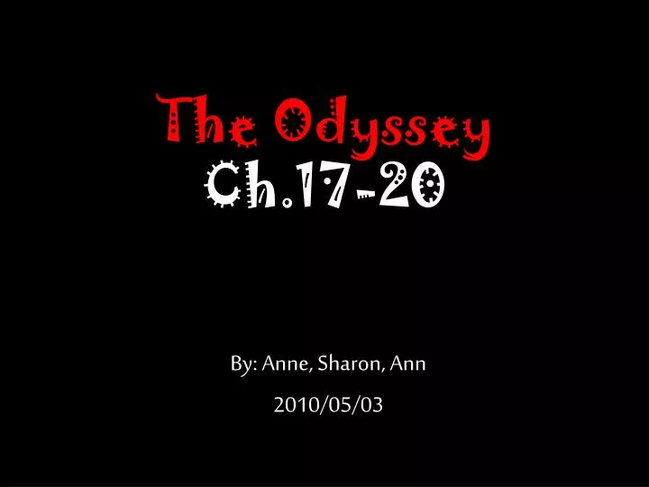 the odyssey ch 17 20