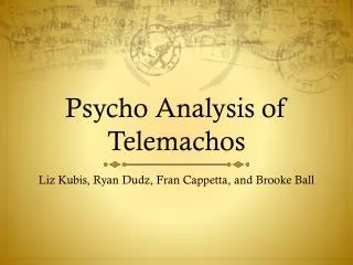 Psycho Analysis of Telemachos