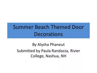 Summer Beach Themed Door Decorations